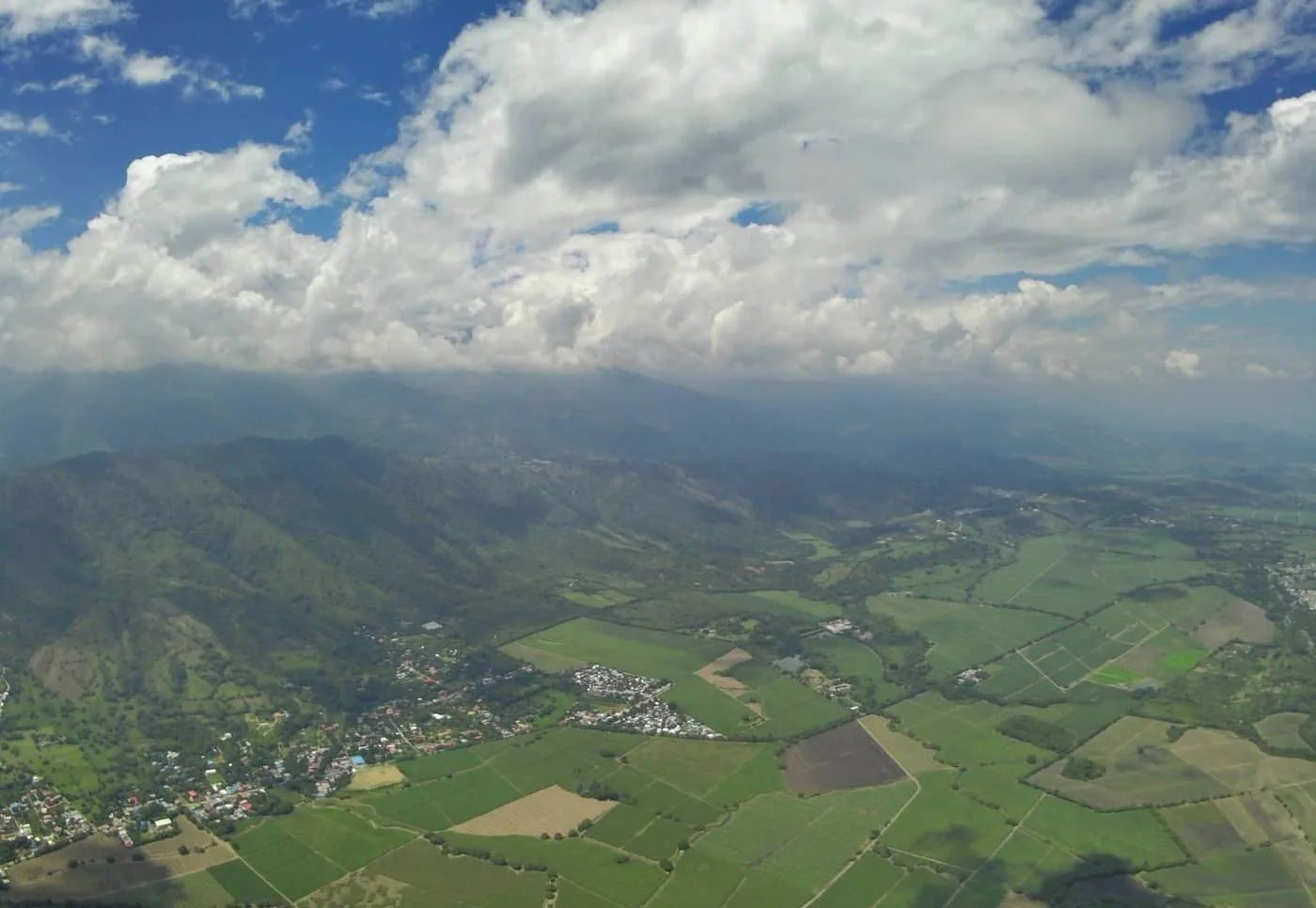 Das Valle del Cauca von oben